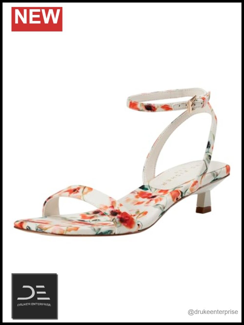 Marc Fisher LTD Alona Kitten Heel Dress Sandals Open Toe Adjustable Ankle Strap